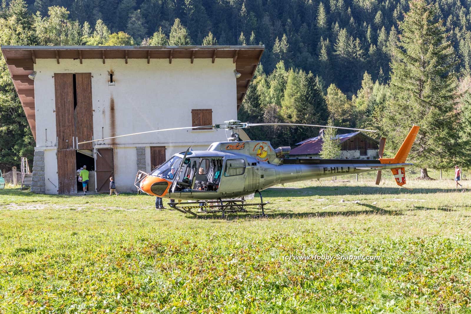 Photo Image Of: A Chamonix helicopter