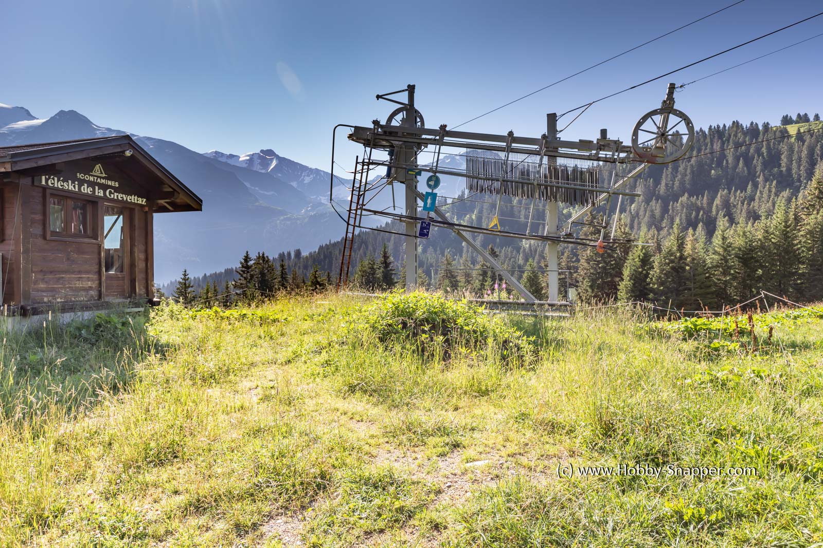 Photo Image Of: The Grevettaz drag lift in summer