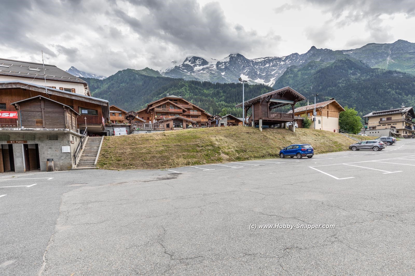 Photo Image Of: The village car park before building the new hotel here