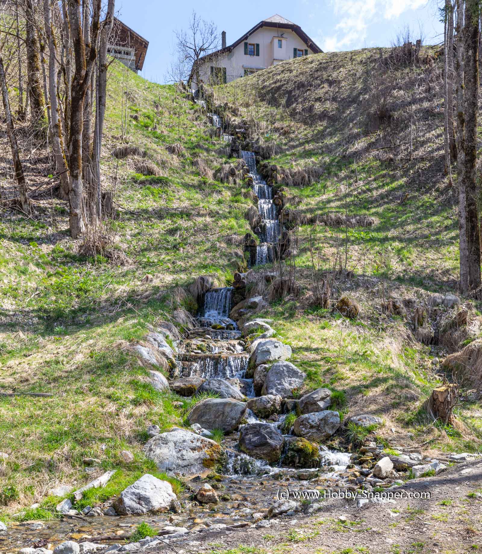 Photo Image Of: The village waterfall feature