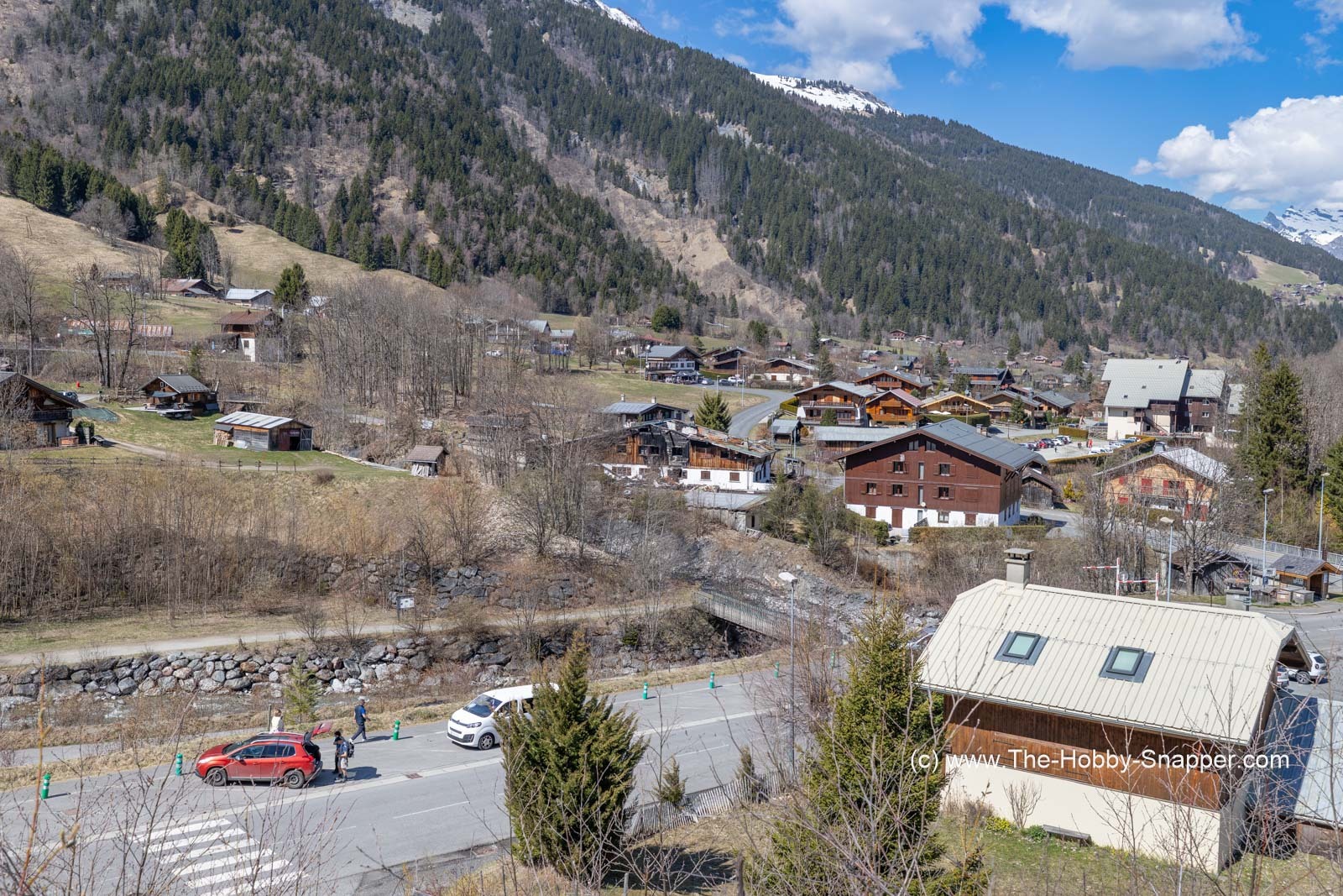 Looking down on the old burnt out pub