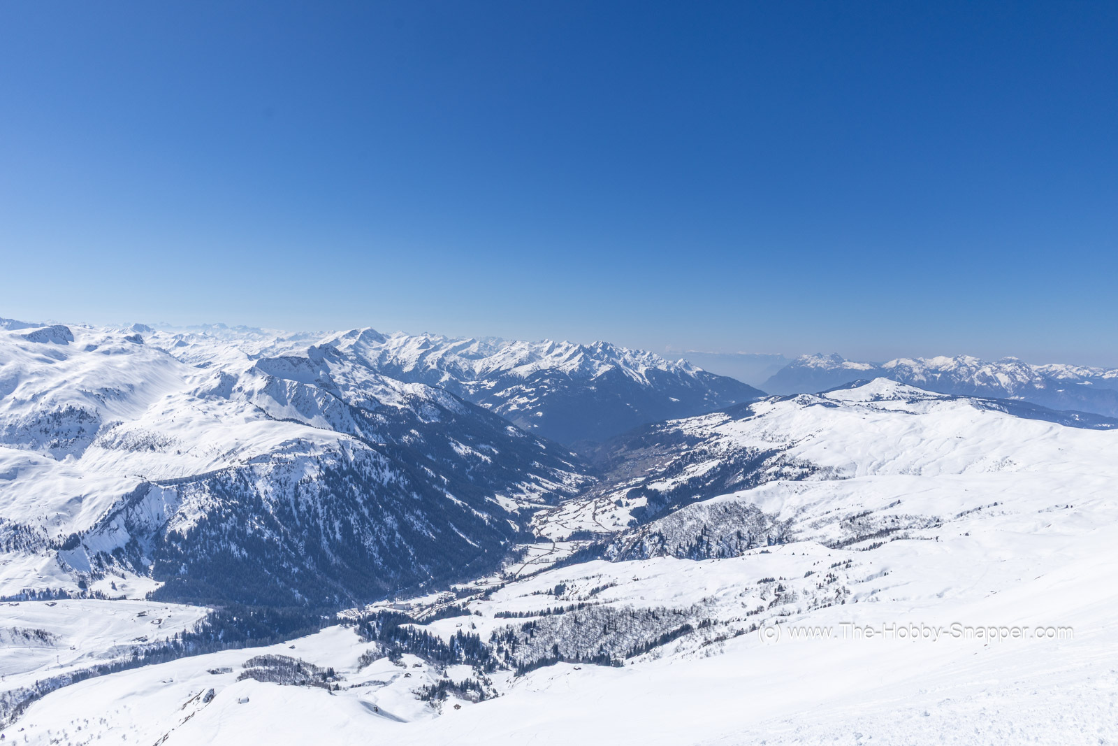Looking over towards Albertville from the top of Aiguille Croche