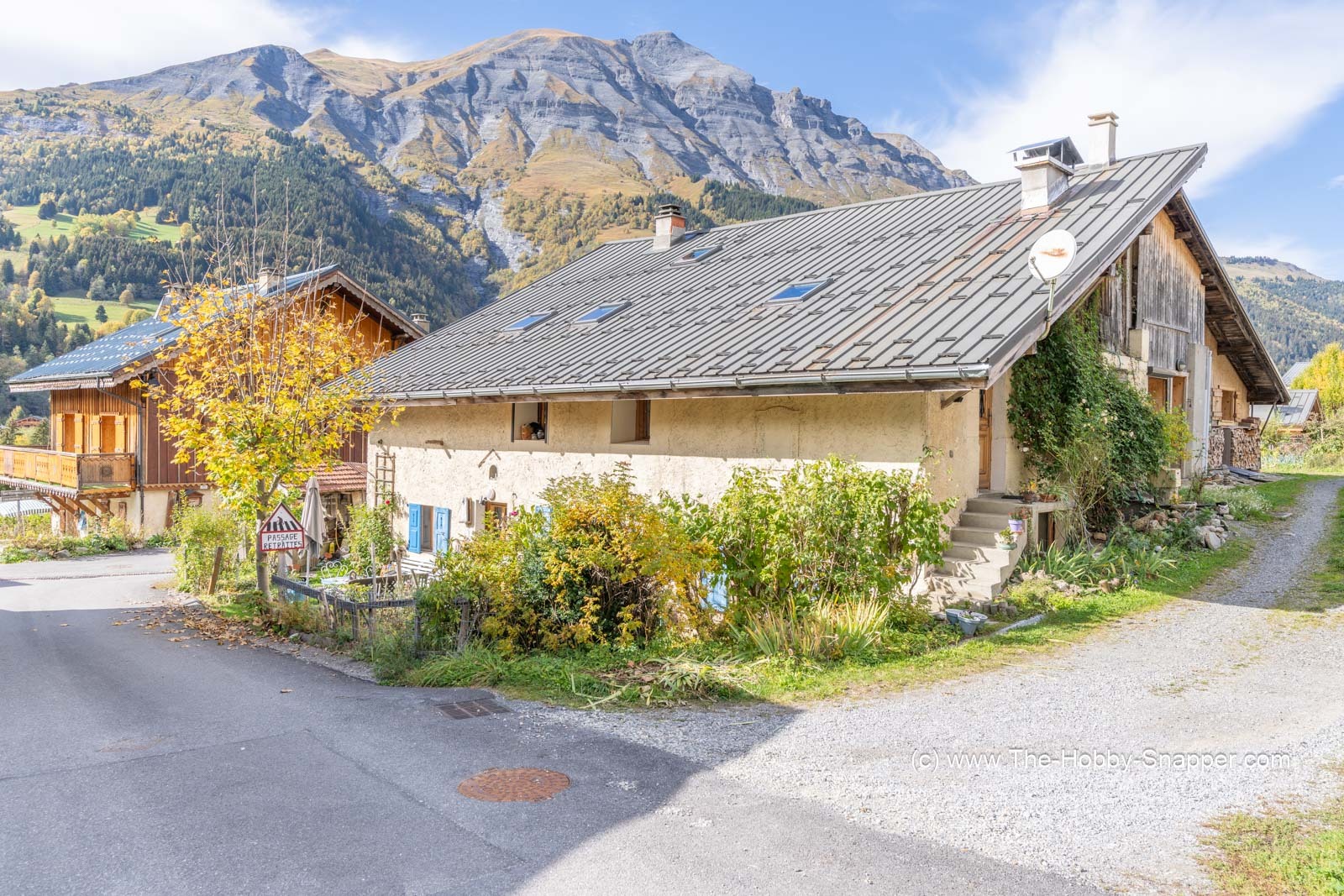 Old chalet - note the sign