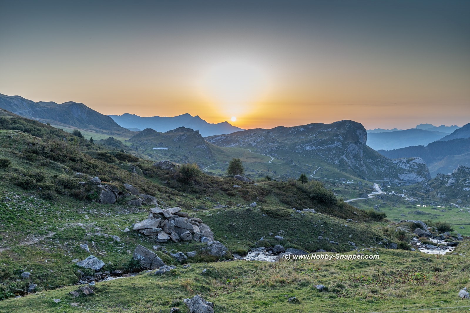 Photo Image Of: Sunset in the mountains